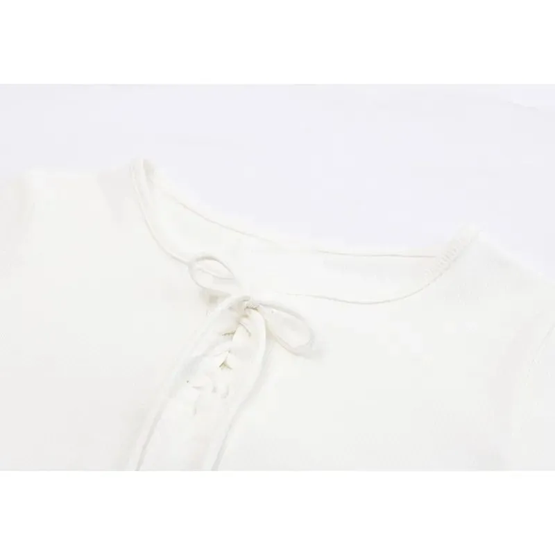 Cseta Fena Slim Fit de Manga Curta da Outlet Store, Top de Verão Faion com Exposição do Umbigo em Poliéster e Spandex