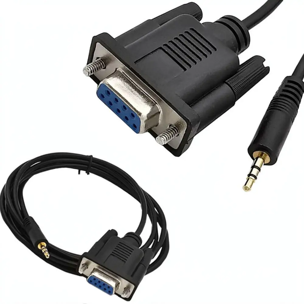 Professional RS232 DB9 Female To 2.5mm Audio Plug Cable Data Transmission Lead For Compatible Equipment Setup Link Cord