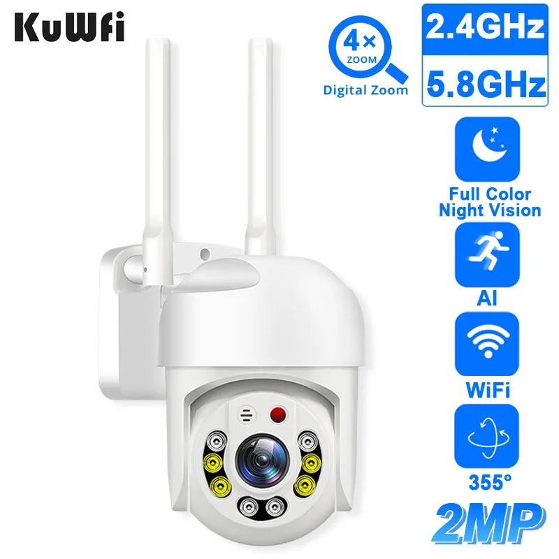 

2MP IP Camera 1080P Outdoor Wireless WiFi Full Color Night Vision IP Camera Auto Tracking Two Way Talk Network CCTV Surveillance