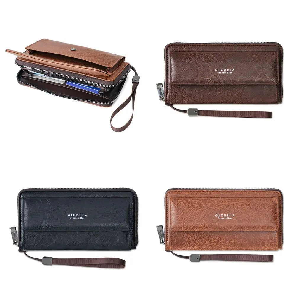 

Creative Purse Long Zipper Wallet Card Brand Coin Pur Business Clutch Bag Large Capacity ID Card Holder Gift