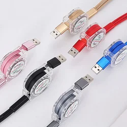 New Multi functional Durable 3 in 1 USB Cable Retractable Fast Charging Cable Universal