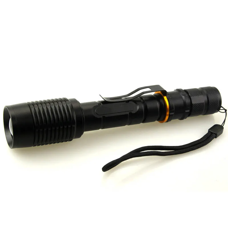 高輝度LED懐中電灯,5000ルーメン,アップグレード,4.2v,XML-T6,バッテリー18650,白色光フォーカス