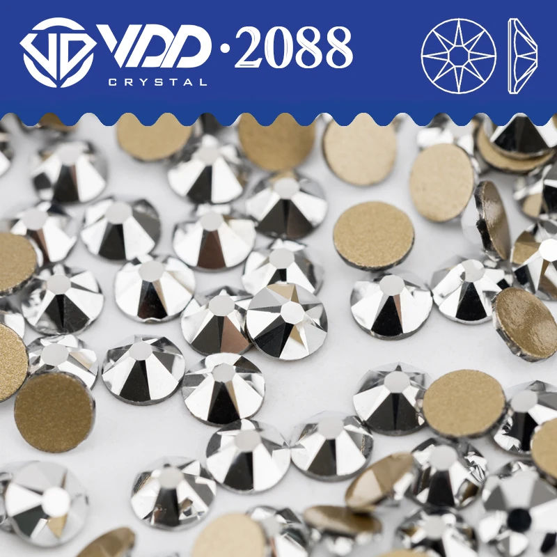 VDD 066 Labrador SS16-SS30 Rhinestones Crystal 2088 AAAAA 8 Big 8 Small Flatback Diamond Glitter DIY Nail Art Decorations