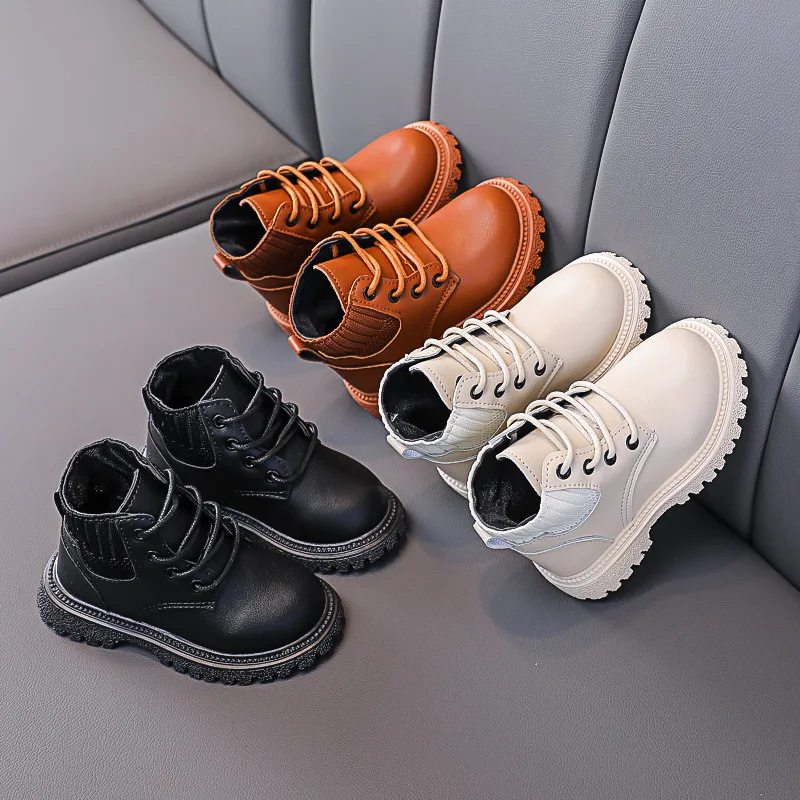 Kids Shoes Winter Baby Boots Fashion Leather Snow Boots Non-slip Casual Boys Girls Short Booties  STP061