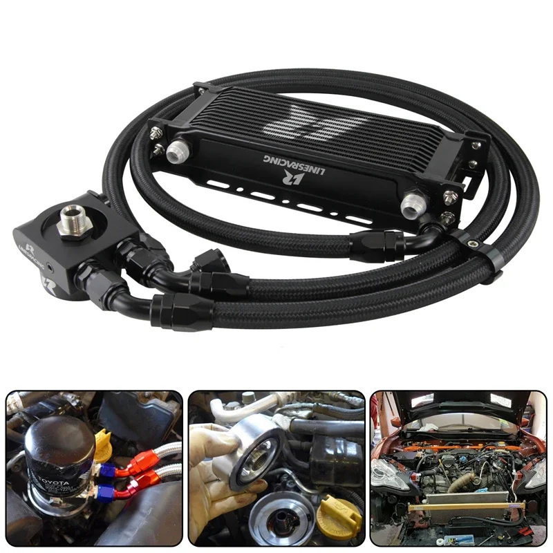 13 Row /16 Row Oil Cooler Kit Thermostatic For Subaru BRZ Scion FR-S Toyota GT86 FT86 FA20 Engine