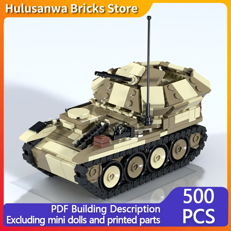 

Модель легких танков времен Второй мировой войны, конструктор MOC, военная техника, модульные технологичные подарки, набор для сборки, детские игрушки для праздников