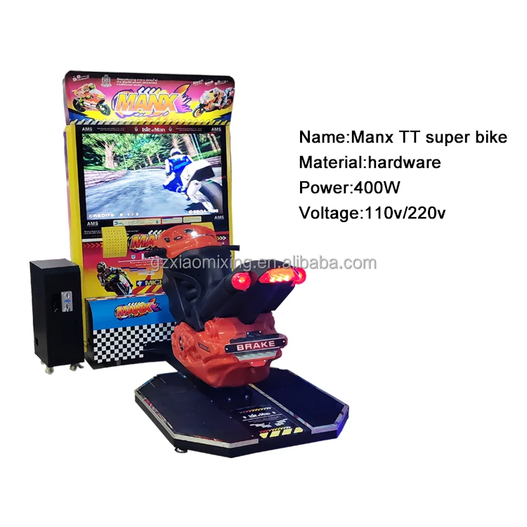MANX TT سوبر الدراجة فيديو ممر لعبة آلة 1/2 دراجة نارية سباق محاكاة عملة تعمل 220 فولت لعبة سباق #5
