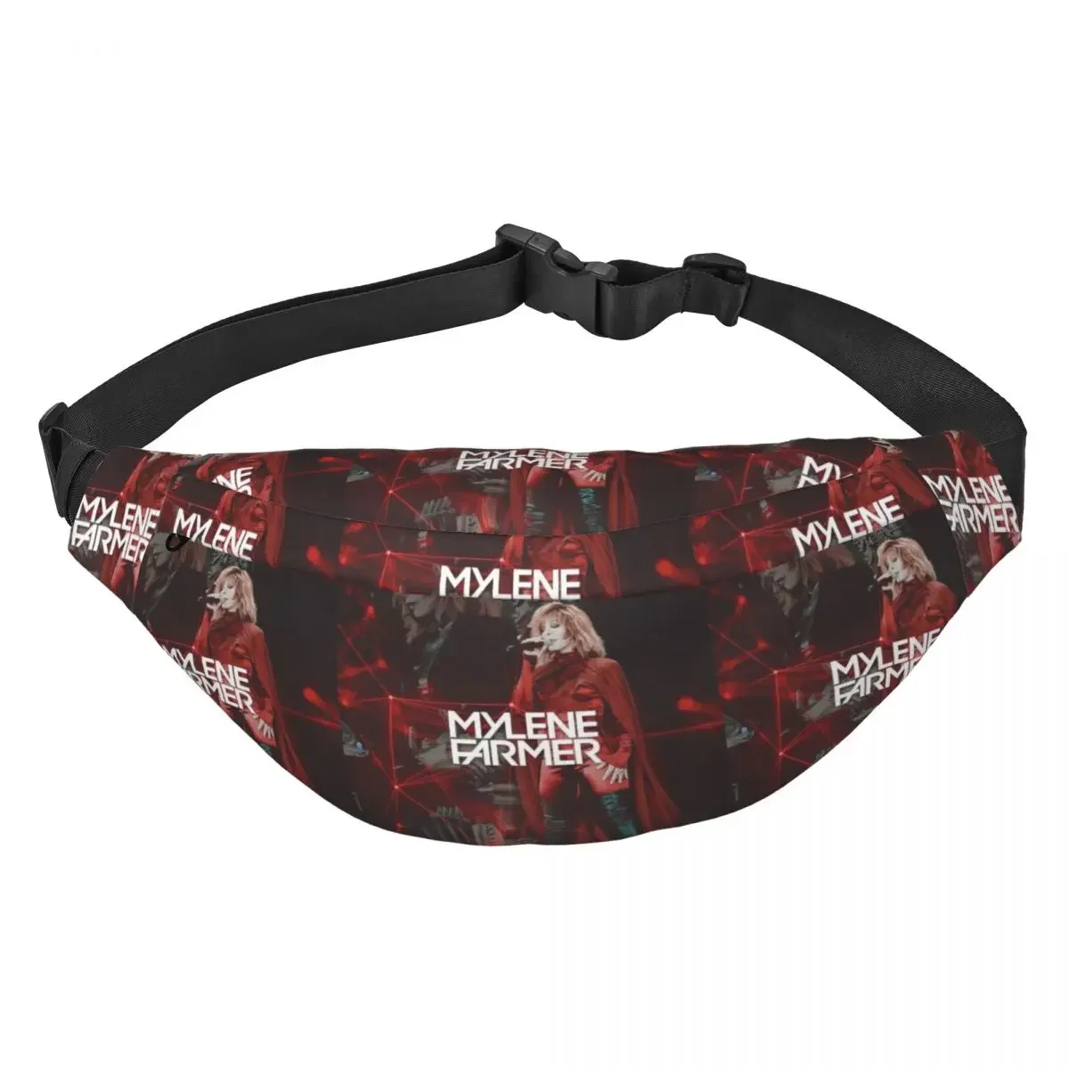 Sexy Mylene Farmer Fanny Pack Women Men French Singer Songwriter And Actor Sling Crossbody Waist Bag Traveling Phone Money Pouch