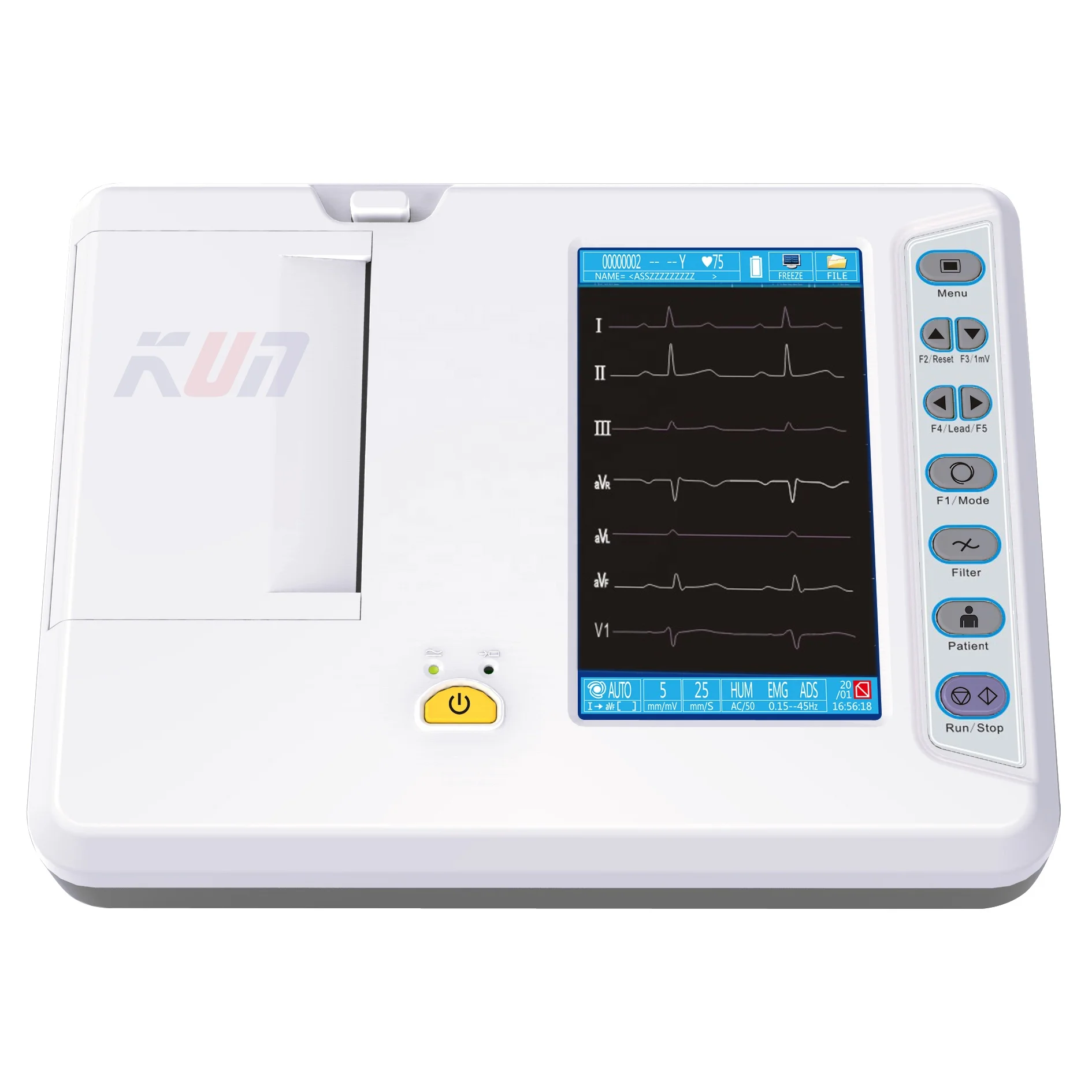 

China 7 inch touch screen color LCD mnitor 6 Channel animal Veterinary Electrocardiograph