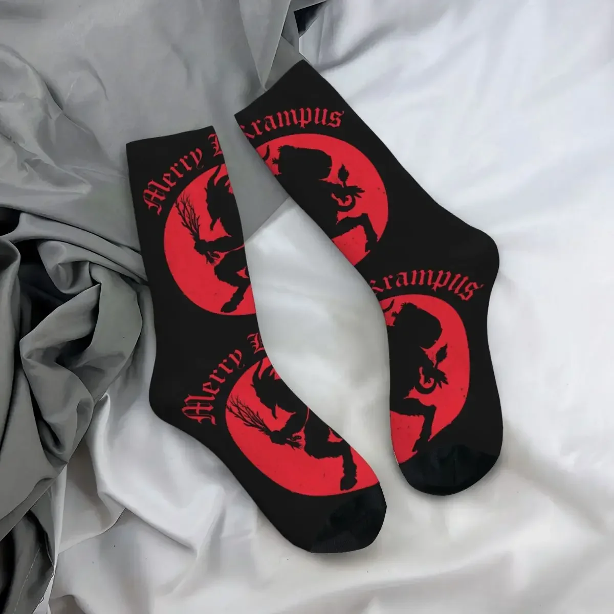 All Seasons Crew Stockings Merry Krampus Horror Christmas Socks Fashion Long Socks for Men Women Valentine's Day Gifts