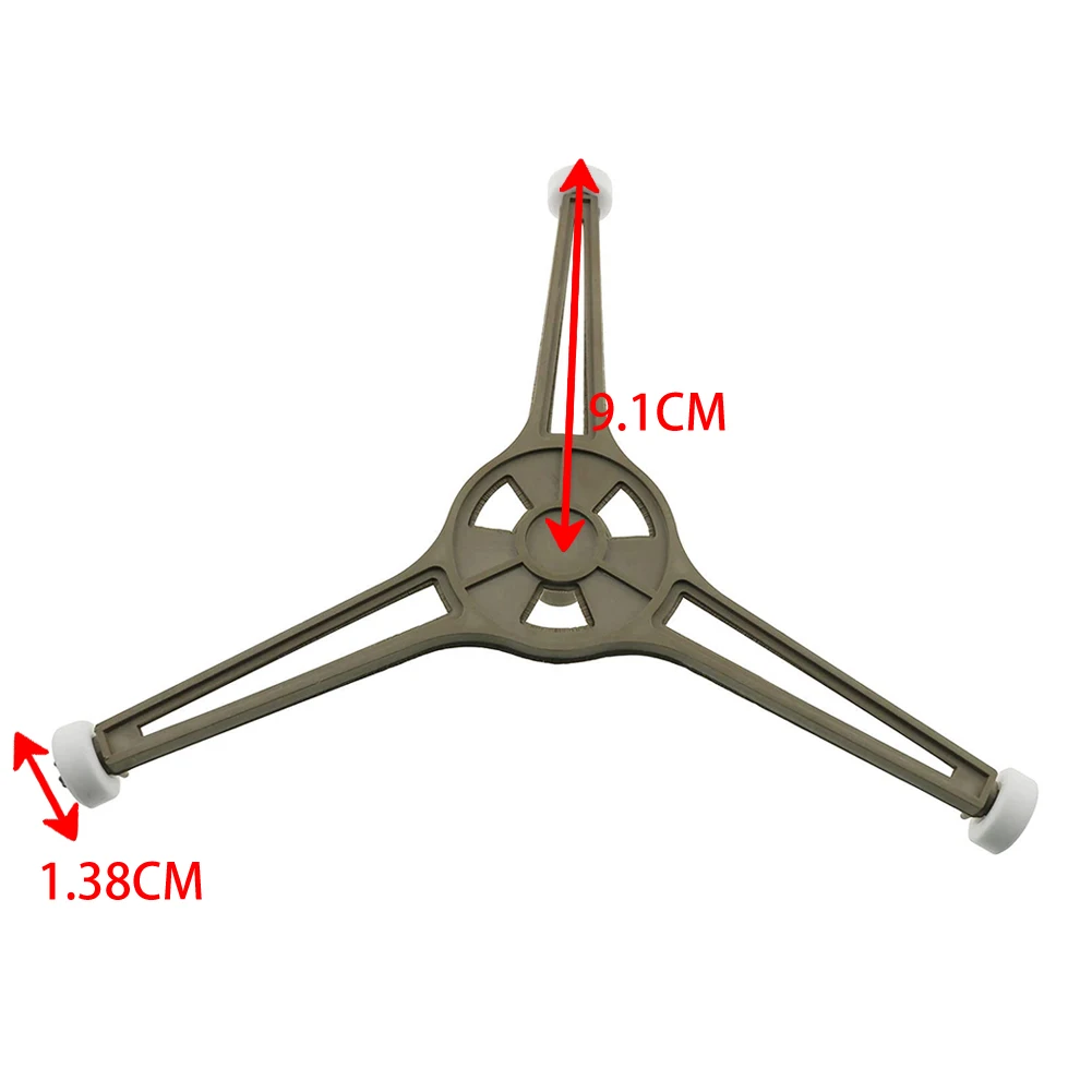 

Microwave Turntable Triple Support For 9.6"/ 24.5cm Flat Turntable Plate For Ring Triple Glass Tray Roller Guide Stand Holder