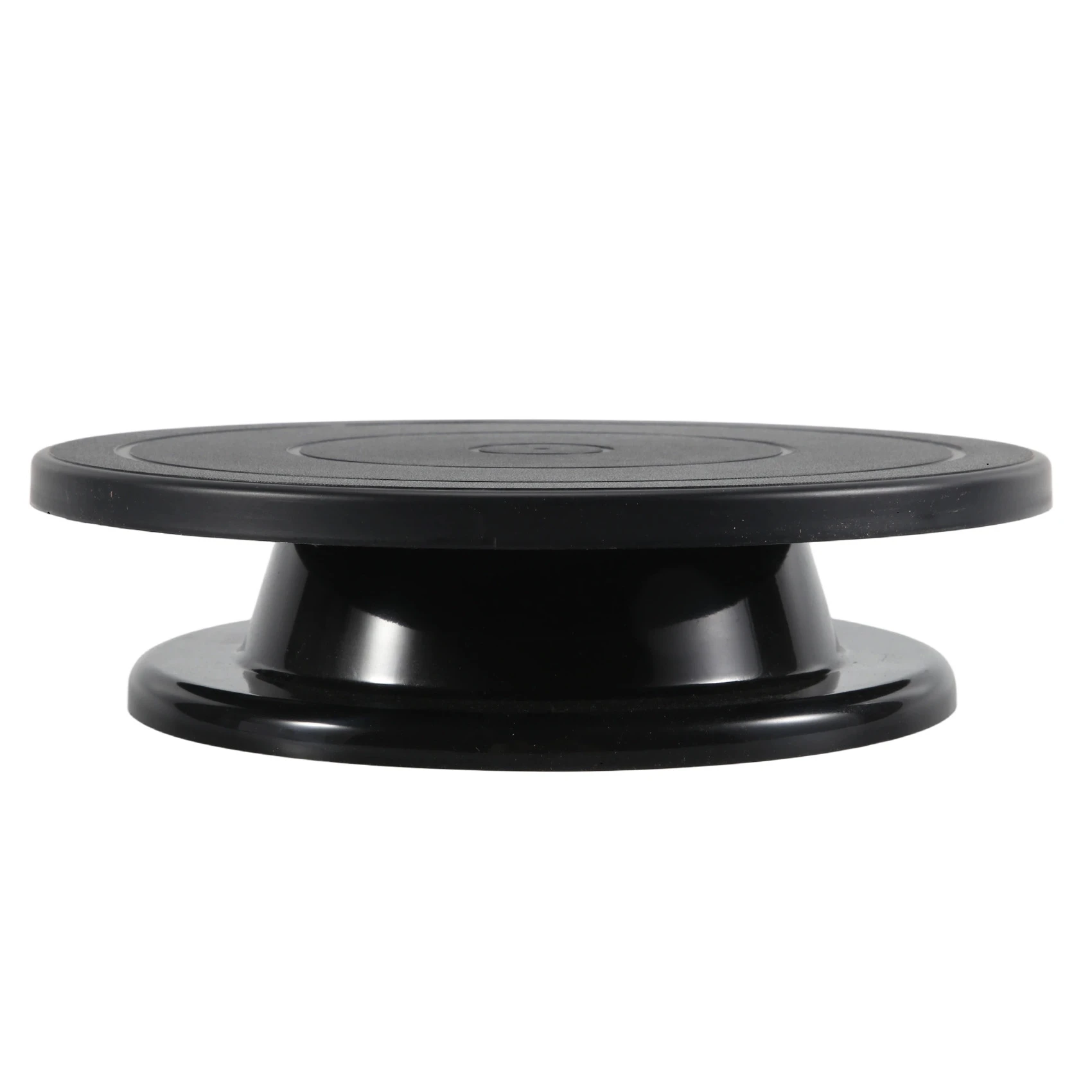 DT39 11 Inch Rotate Turntable Sculpting Wheel, Revolving Cake Turntable Stand for Painting, Black Plastic Baking Decorating