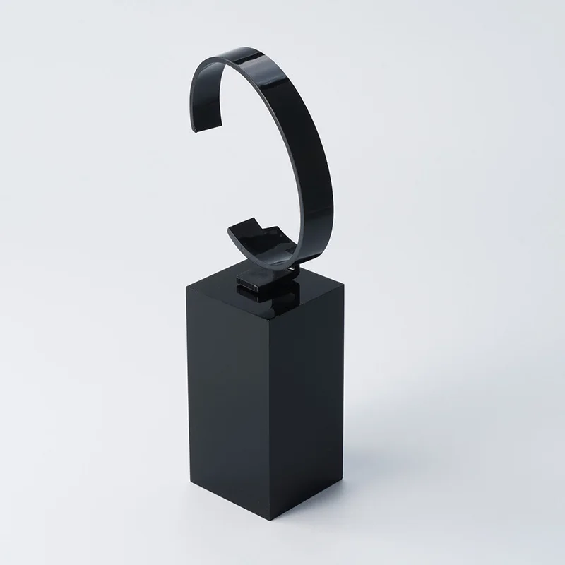 

Black Transparent Acrylic Bracelet Watch Display Holder Jewellery Case Rack Showcase Crystal