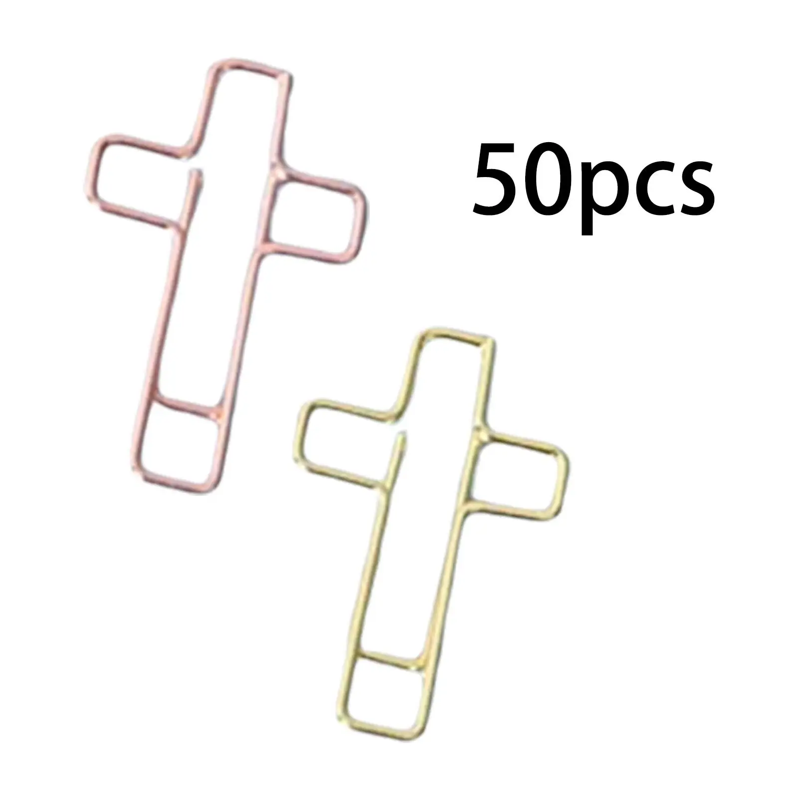 Creative Cross Shape Paper Clip Bible Journal Bookmarks Durable Gifts Notepad Mark Paperclip Binder Clips for Kids Students