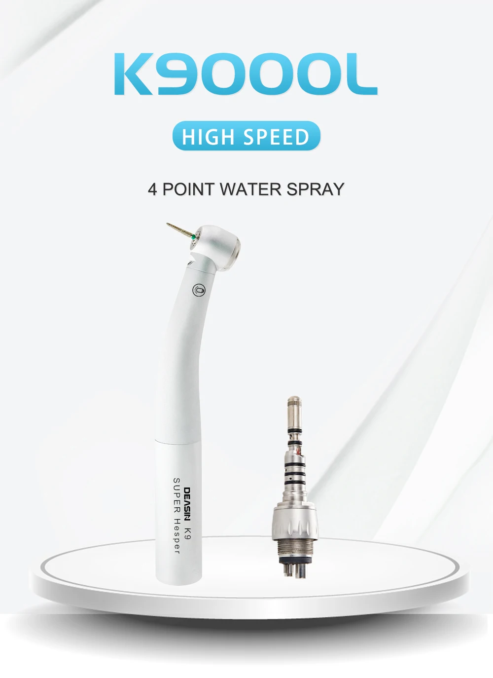 Zahnärztliches Hochgeschwindigkeits-Handstück mit Glasfaser-LED-Turbine 8000/M9000L für Kavo Schnellkupplung Zahnmedizinische Instrumente – Detail 1