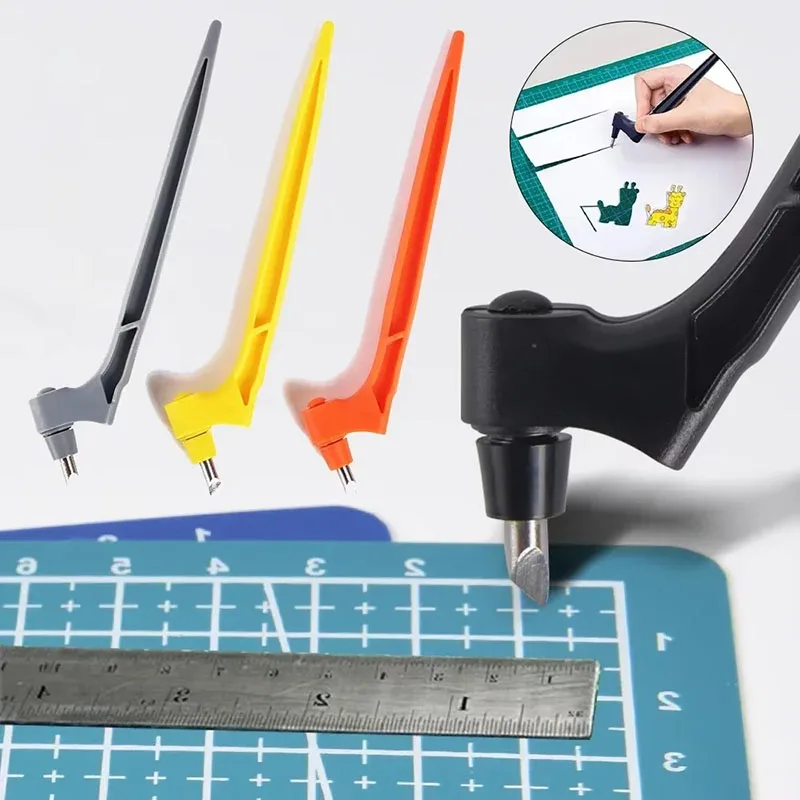 Kit de herramientas de corte artesanal, herramientas de corte giroscópico giratorio de 360 grados, herramientas de corte artístico con bolígrafo, 1/3 juegos