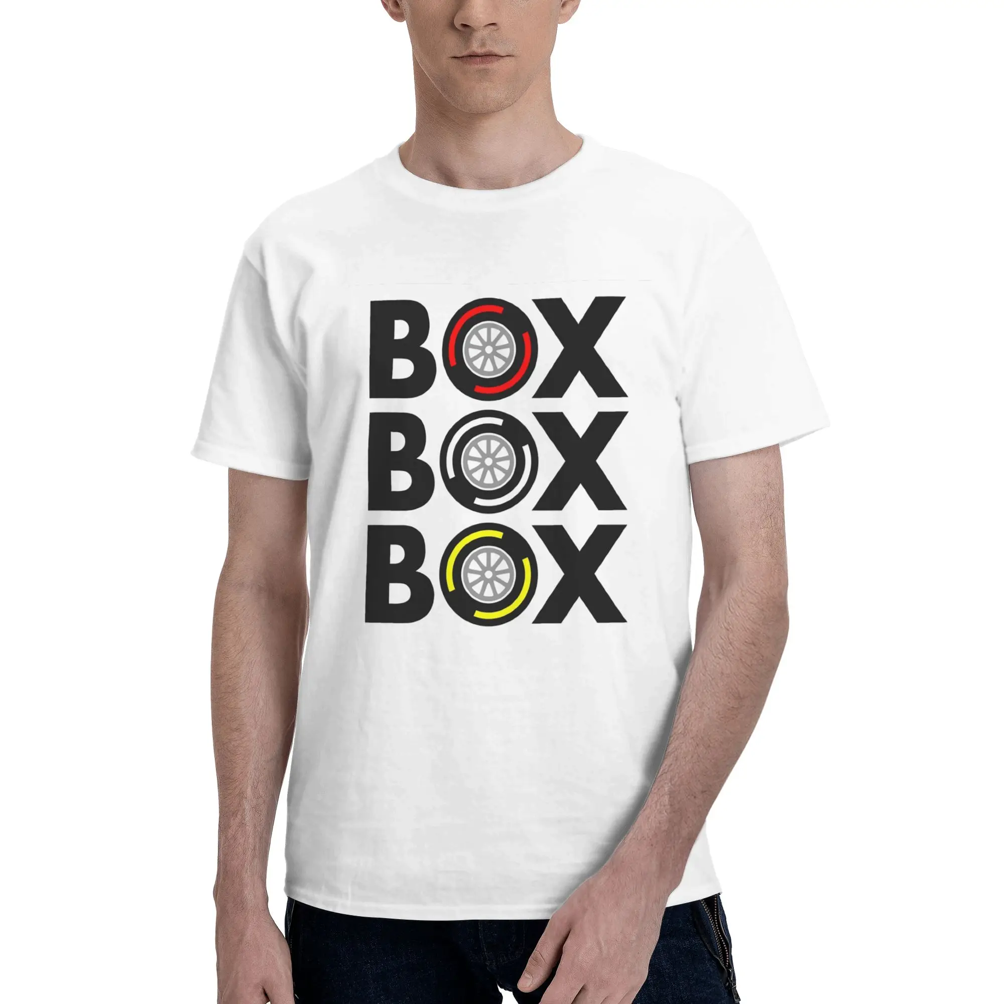 

"Box Box Box" F1 Tyre Compound Design Men T-Shirt Plus Size T Shirts Men's O-Neck Cotton Tees Short Summer Male