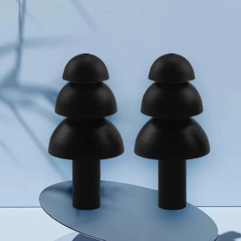 10 Pairs Christmas Tree Silicone Earplugs Reusable Noise Reduction Ear Plugs For Sleep Study Industrial Machinery Hearing Protec