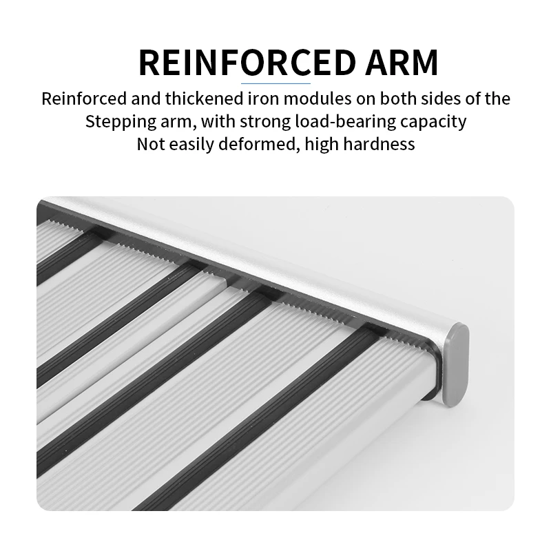 Gradino per Camper RV da 484mm con Luce LED, Antiscivolo, Manuale, Pieghevole a Doppio Strato per Roulotte, Campeggio e Rimorchi da Viaggio