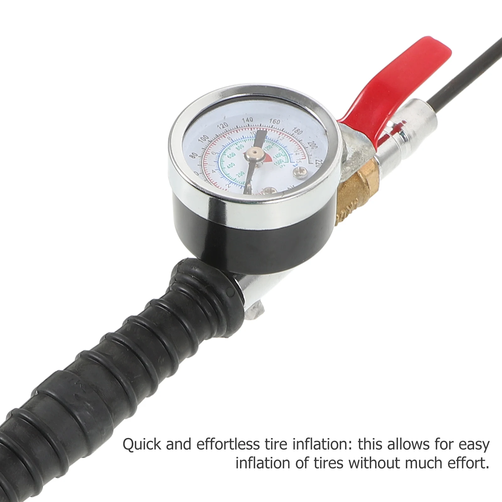 

Tire Inflation Nozzle Gauge for Car Trucks Heavy Duty Portable Air Tires Pressure Chuck Bike Motorcycle Vehicle