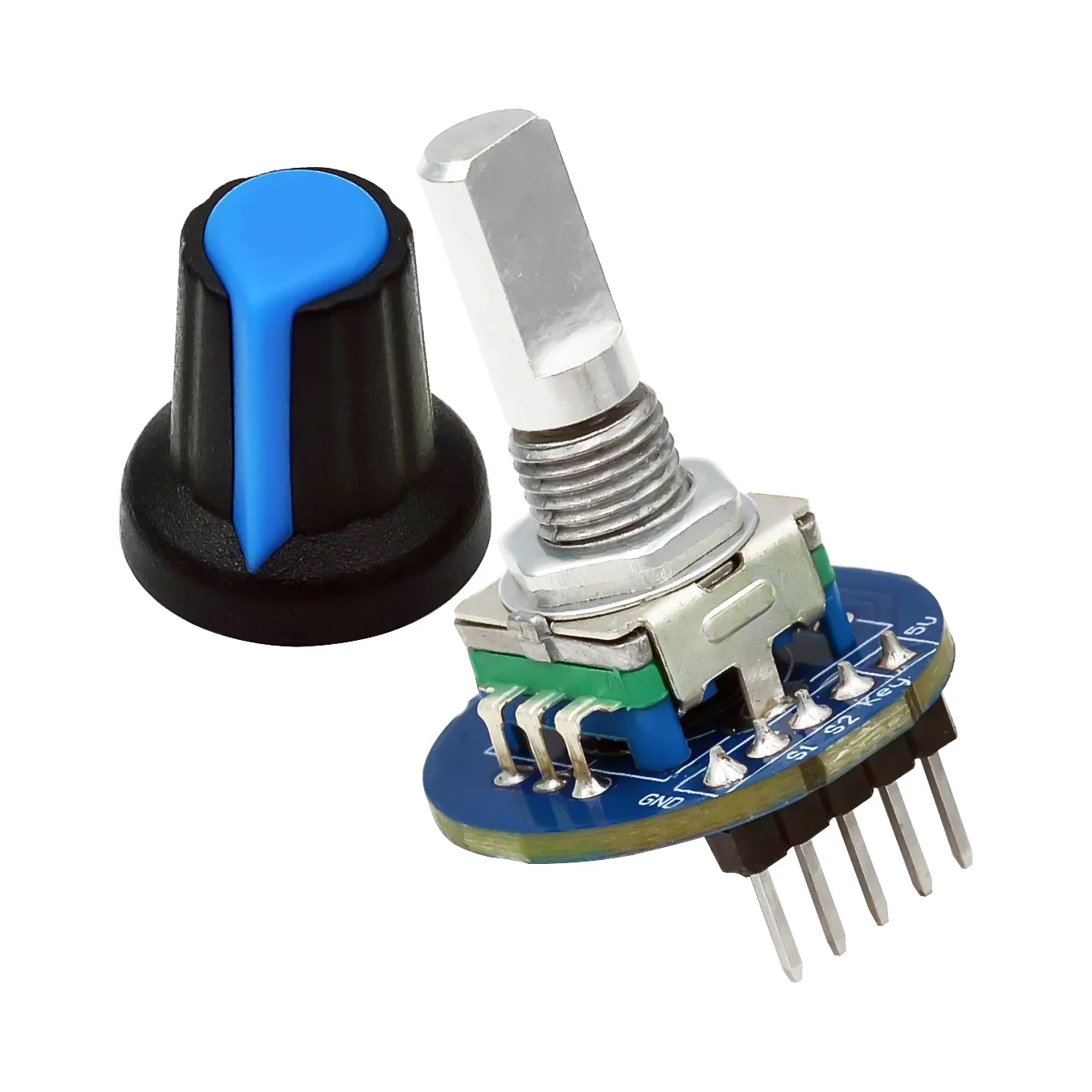 Rotary Encoder Module Brick Sensor Development Round Audio Rotating Potentiometer Knob Cap EC11 for Arduino