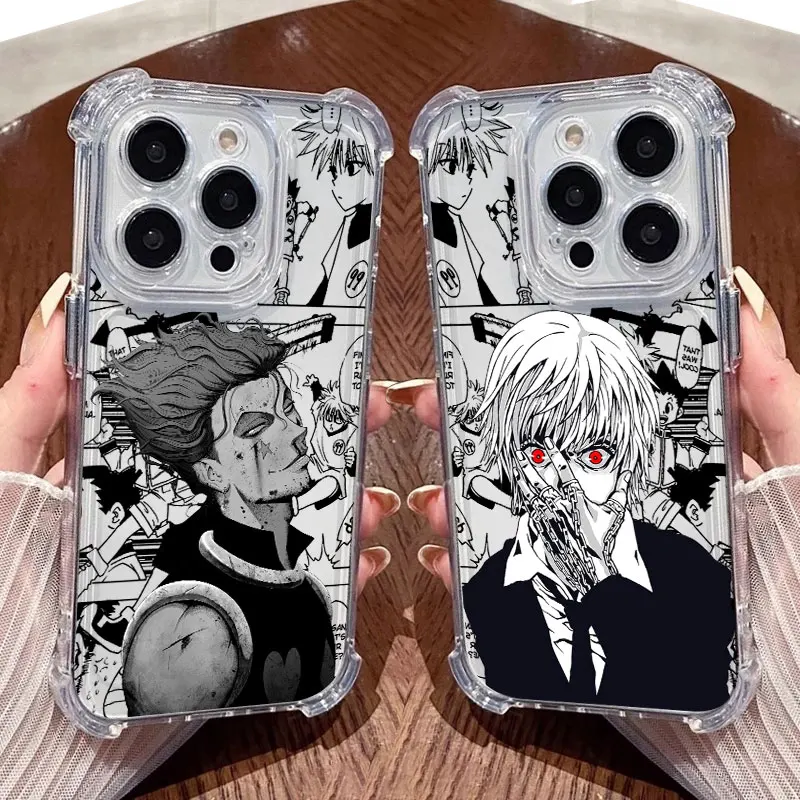 HUNTERs×HUNTERs Hot Phone Case Clear For iPhone 17 16 14 15 11 12 13 Pro Max 16 E Plus 17Air Silicone Cover Gons Killuas Hisokas
