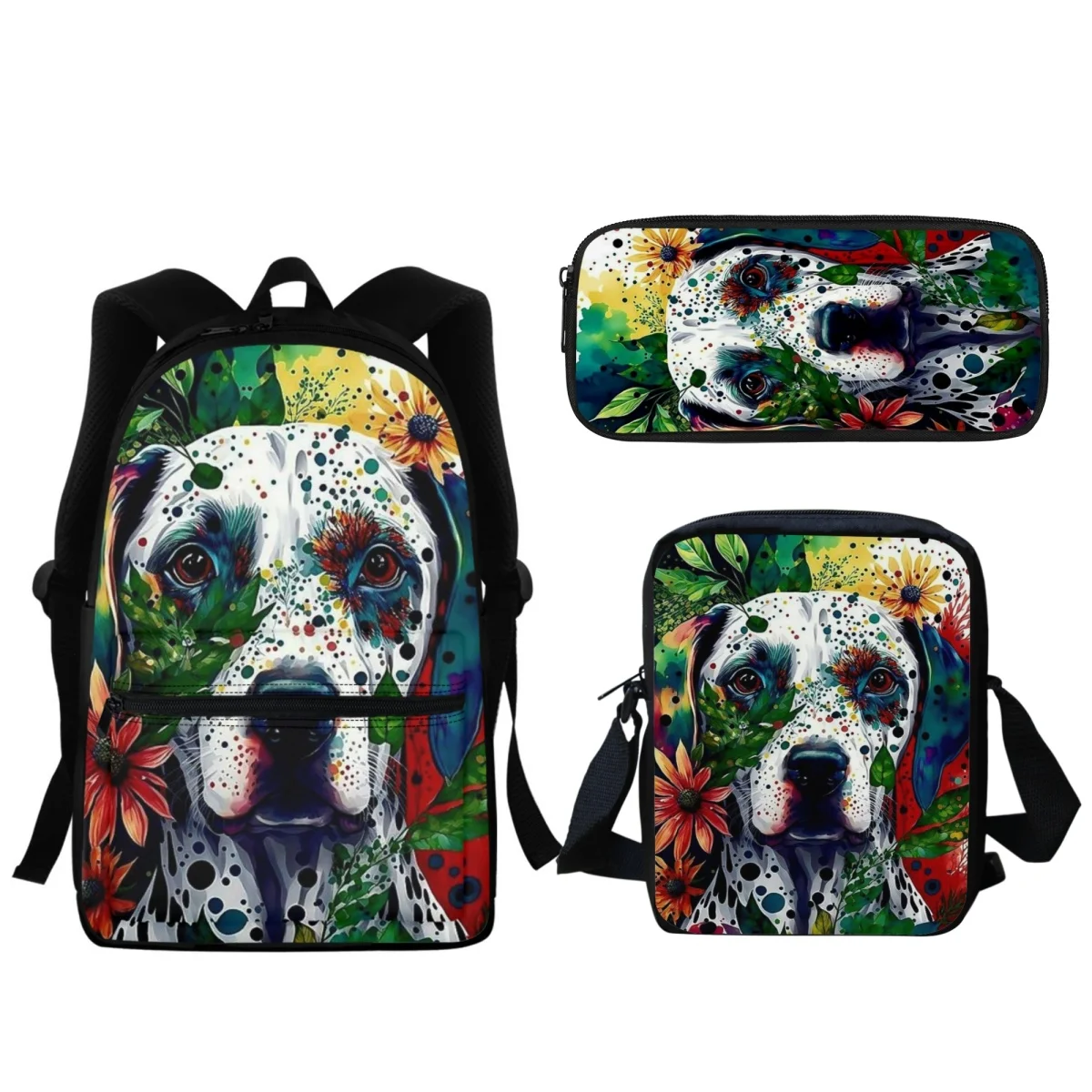 Buldogue francês Art Print Mochila para meninas, saco do portátil de grande capacidade, bonita moda estudante escola saco, senhoras mochila