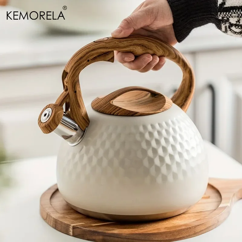 3L Whistling Kettle Anti Scald Handle Cookware Cooktop Teakettle Stainless Stove Teapot Tea Kettle for Outdoor Large Capacity