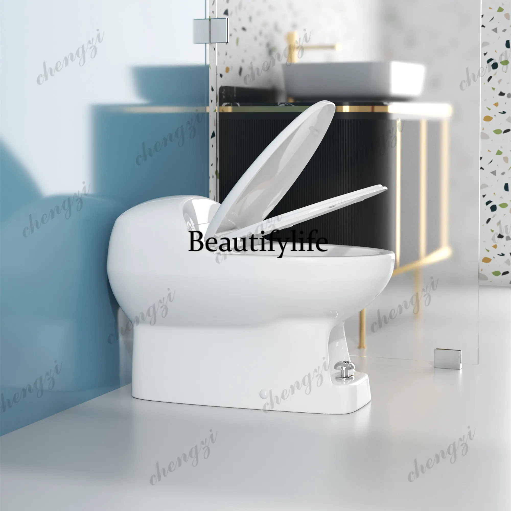 Toilet anti-backflow household tankless bathroom straight flush family silent deodorant ceramic toilet