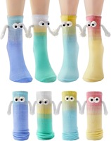 Women's color hand grip socks personality magnetic cute socks Couple fun socks