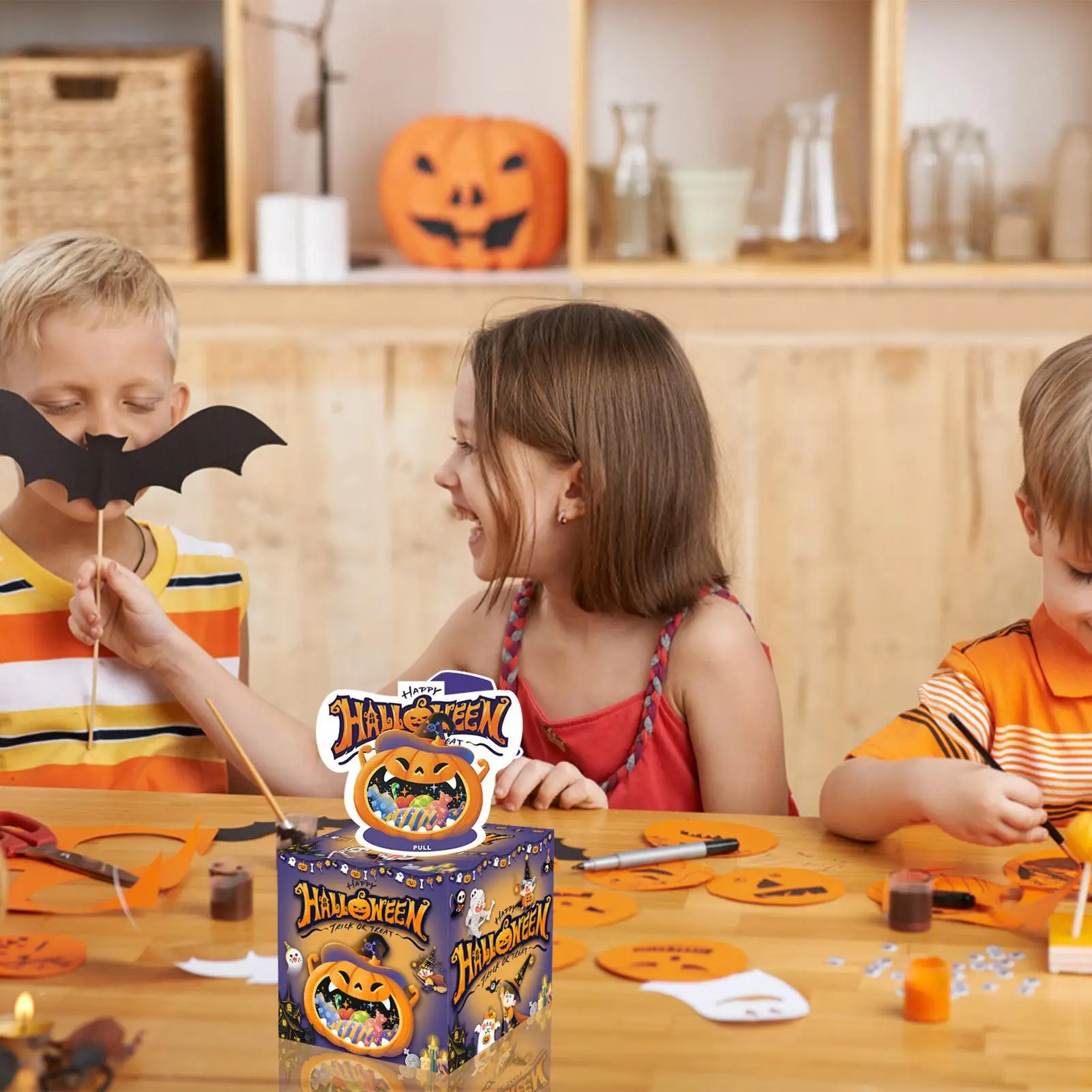 Salvadanaio per contanti Tirare il contanti di Halloween Vacanze a casa Festa Festival Puntelli di zucca Decorazione per bambini Uomini Celebrazione