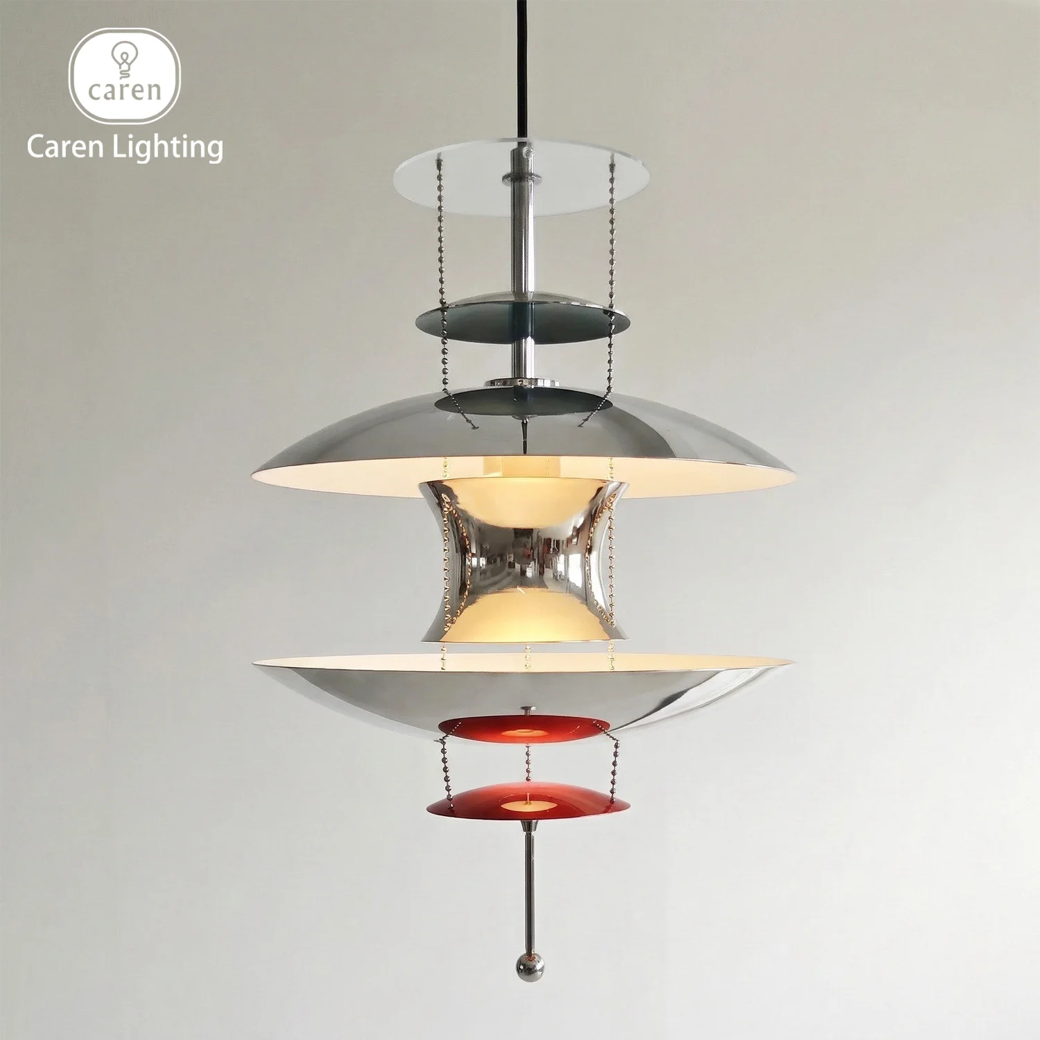 

Replacement Parts for Caren Lighting Clear Acrylic Sphere Cover Internal Reflector Spare Components Multi-Tiered Shade Chrome