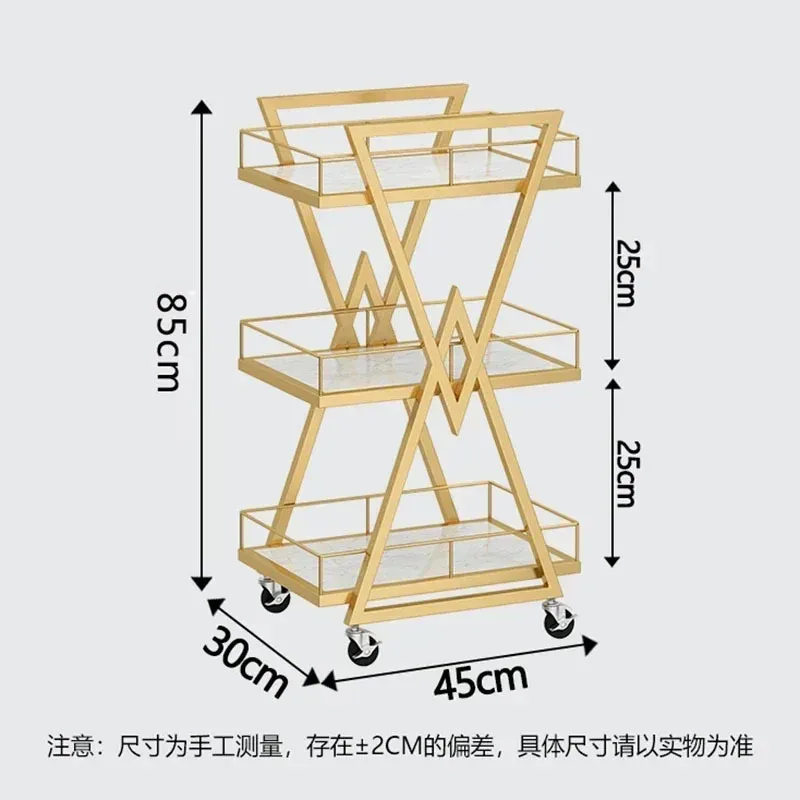 Chariot auxiliaire multicouche pour salon de beauté, meubles de salon, rangement d'outils de maquillage des ongles, chariot d'outils de barbier spécial haut de gamme