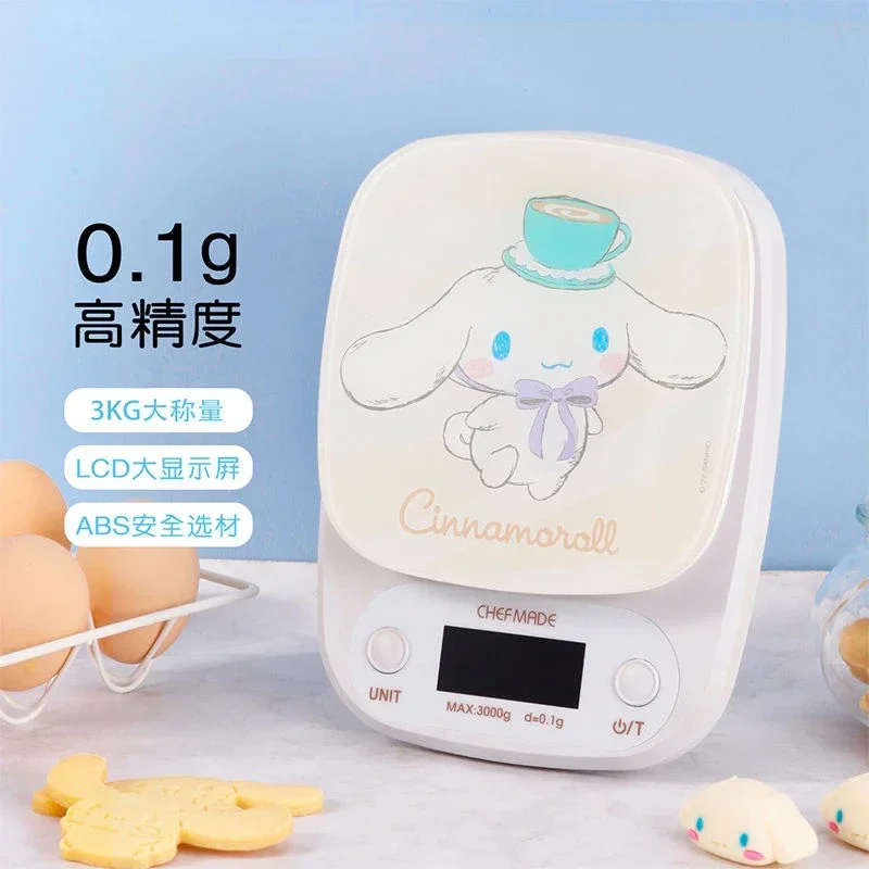 Sanrio Hello Kitty Cinnamoroll Cute Cartoon Electronic Scale Kitchen Scale Home Jewelry Food Snack Weighing Baking Cooking Tool