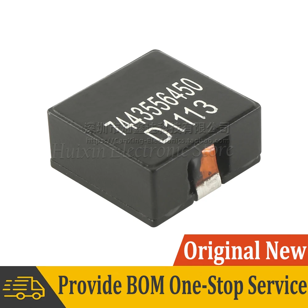 

2pcs 7443556450 SMD SMT Power Inductor Inductance 4.5uH 20A High Current Flat Copper Coils Filter Low Profile 18*18mm