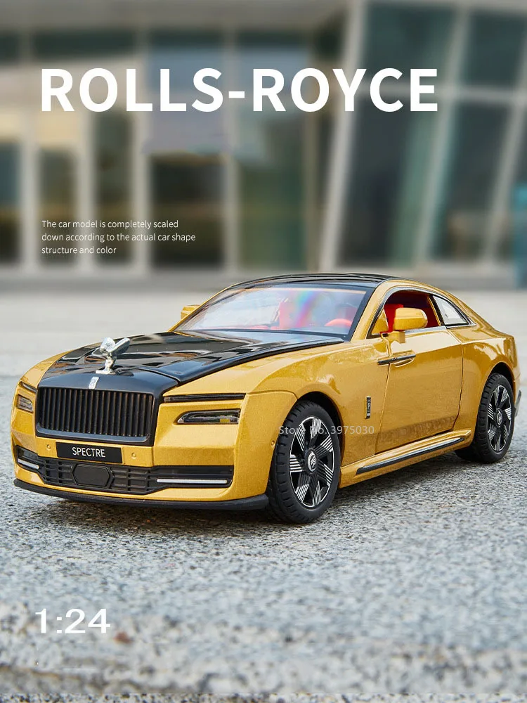 1/24 Alloy Diecast Car Model Rolls Royce Spectre Toy Simulation
