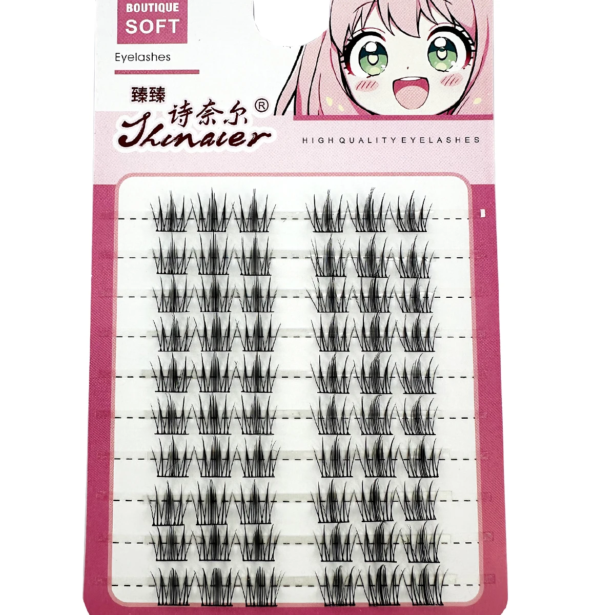 10 Reihen einzelne Wimpern DIY Wimperncluster natürliche gefälschte Wimpern Wimperncluster Manga Wimpern Newbie tägliche Wimpern Make-up – Detail 7