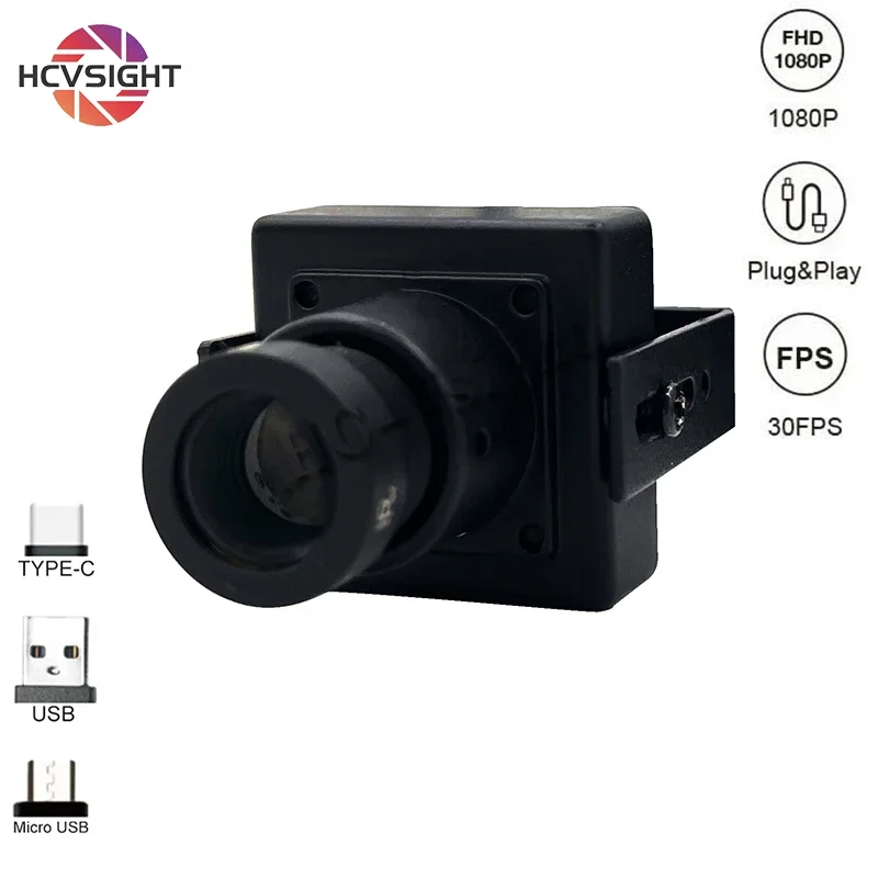 2MP 16mm Lens Mini Size USB 2.0 Webcamera UVC OTG Type-C Android Interface USB Camera Module Hoge Snelheid CCTV Webcam