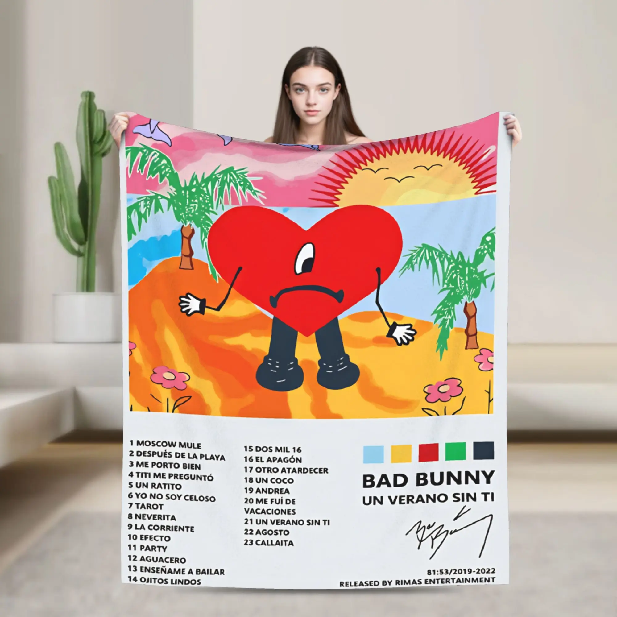 DTMF Mas Fotos Puerto Rico Frog Bad Bunny Album Flanelldecke Warme Bettwäsche Überwürfe für Kinder Erwachsene Schlafzimmer Tagesdecke Sofabezug