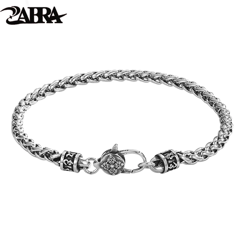 

ZABRA S925 Silver Dragon Bone Bracelet Men's and Women's Vintage High End Feeling Pippy Handsome Handicraft