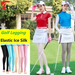 Women Elastic Legging Stocking Ladies Sunscreen Panty-hose Golf Outdoor Pants UV-proof Light Thin Smooth long leg Socks