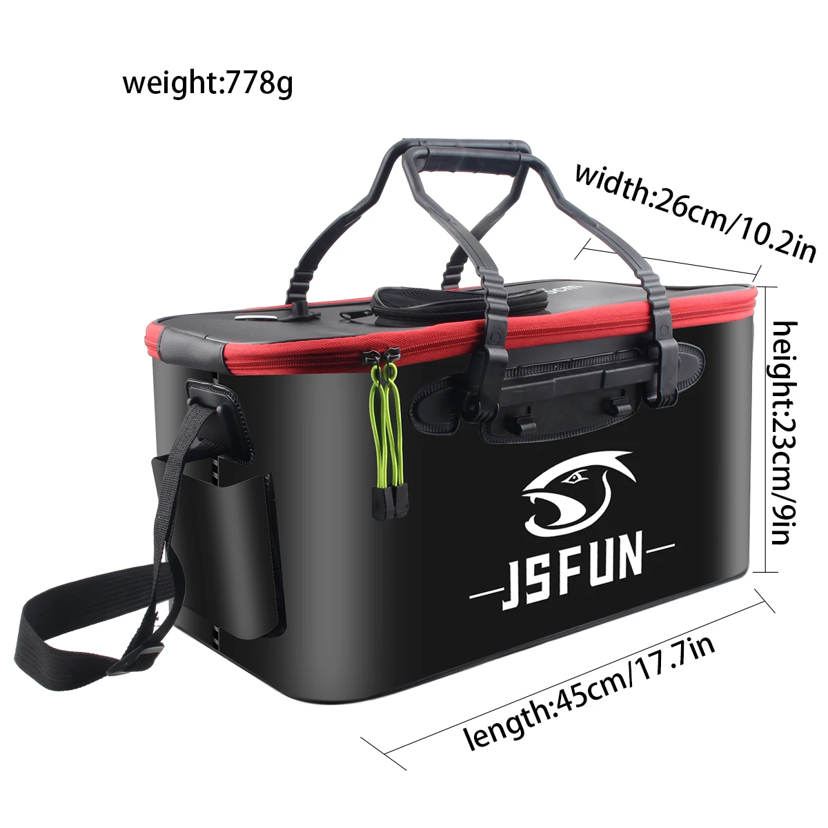 Angeln Eimer Falten Verdickung Lebenden Fisch Eimer Ohne Sauerstoff Pumpe Tragbare EVA Wasser Tank Outdoor Angeln Live Fisch Box – Detail 8
