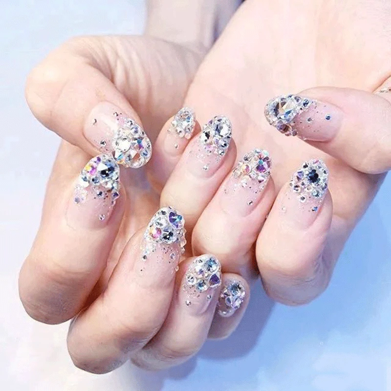 Nail Art Non Hotfix Rhinestone/ Glue-on Nail Art Rhinestone Glass Crystal Ss2-ss30 All Size High Quality Non Hotfix Rhinestone