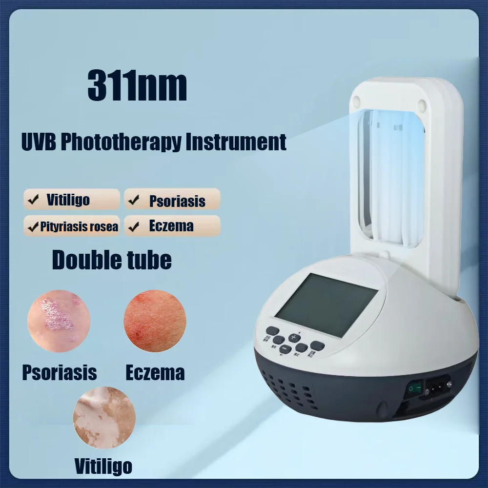 Uvb Lamp Physical Therapy Equipment Double Tube Phototherapy Lamps Medical Light Source UV Led 311nm Uvb Lamp For Vitiligo