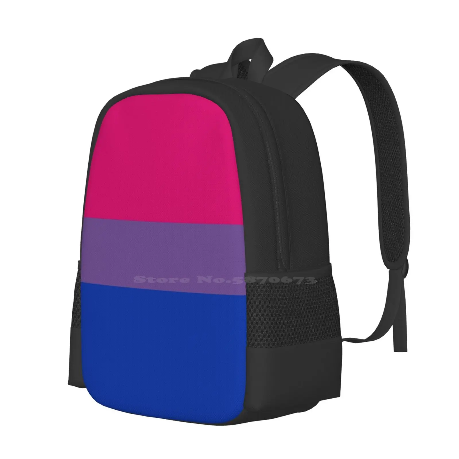 Bisexual Pride Flag Hot Sale Schoolbag Backpack Fashion Bags Lgbtqia Gay Lesbian Bisexual Pansexual Asexual Transsexual