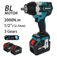 2000N.M Torque Brushless Wrench Electric Impact Wrench Cordless Rechargeable Wrench Driver Power Tool for Makita 18V Battery