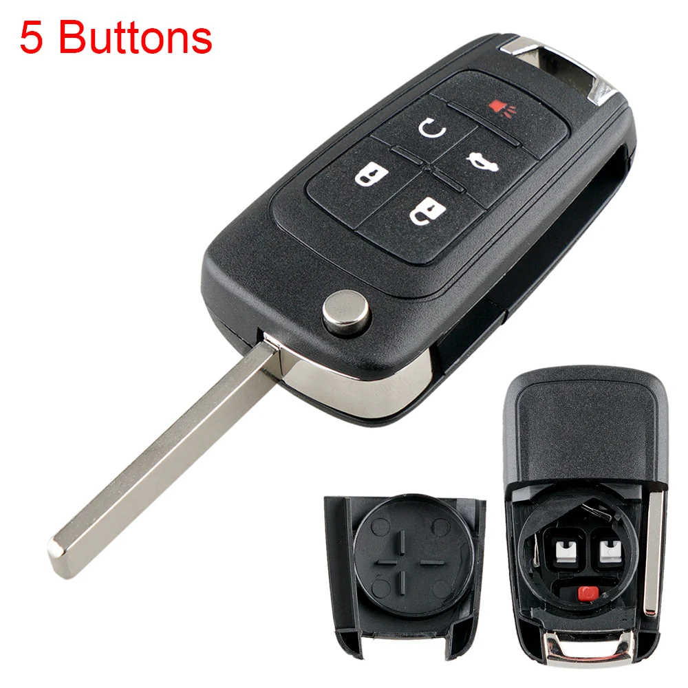 

5 Buttons Car Key Fob Shell Case Flip Folding Remote Cover for Chevrolet Opel Vauxhall Astra Insignia Vectra Corsa