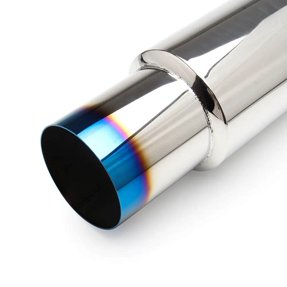 Exhaust Pipe Muffler Burning Blue Exhaust Pipe Tailpipe Car Modification Racing Stainless Steel