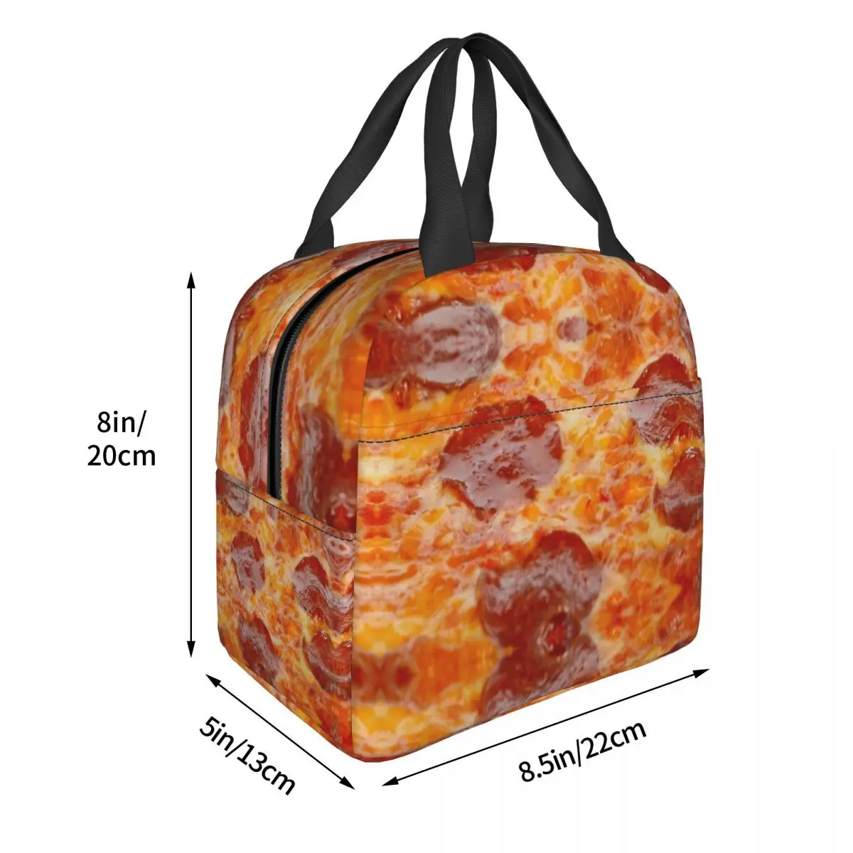 Pizza Insulated Lunch Bag Leakproof Food Lunch Container Thermal Bag Tote Lunch Box College Travel Men Women