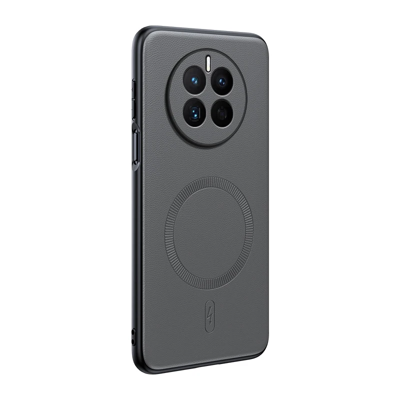 Für Huawei Mate 50: Magnetische Schutzhülle aus Leder, hochwertige Anti-Fingerabdruck- und rutschfeste PC+TPU-Hülle. – Detail 1